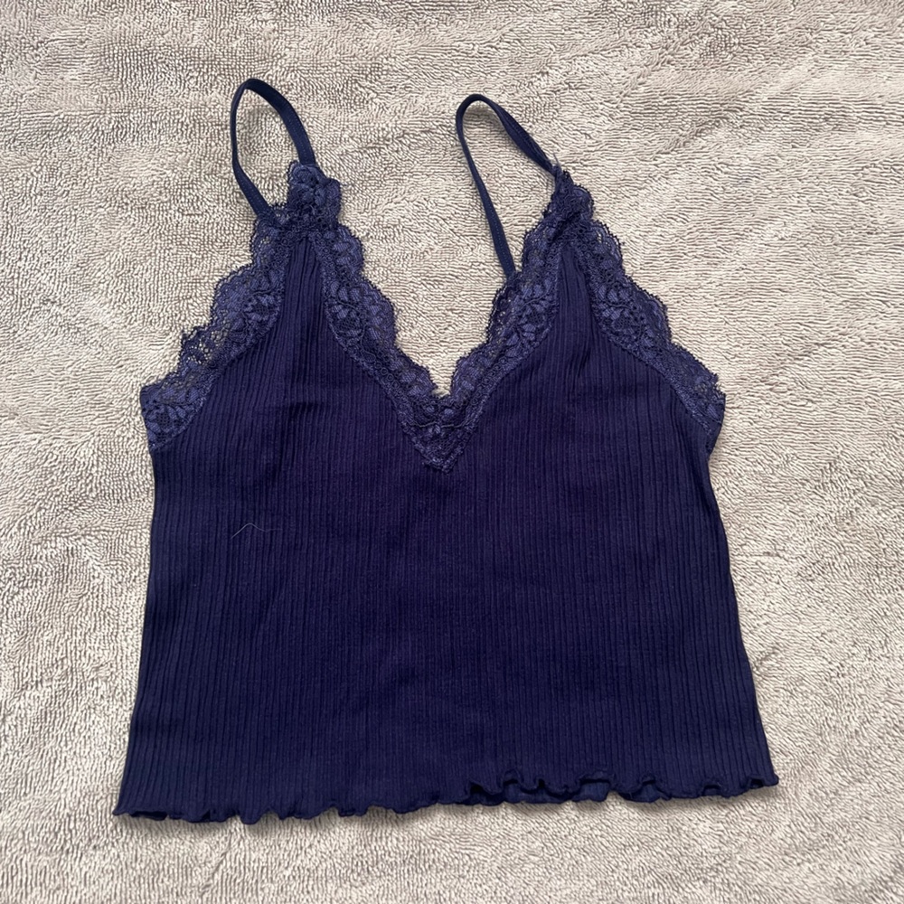 blue lace tank top